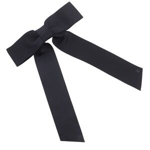 CHANEL Ribbon Barrette with Coco Mark, Satin,